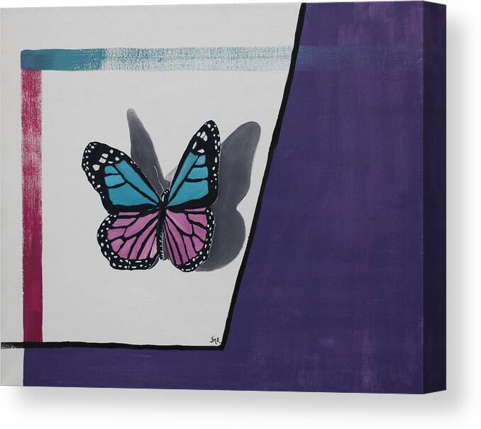 Butterfly Canvas Print featuring the painting Lift Off by Berlynn