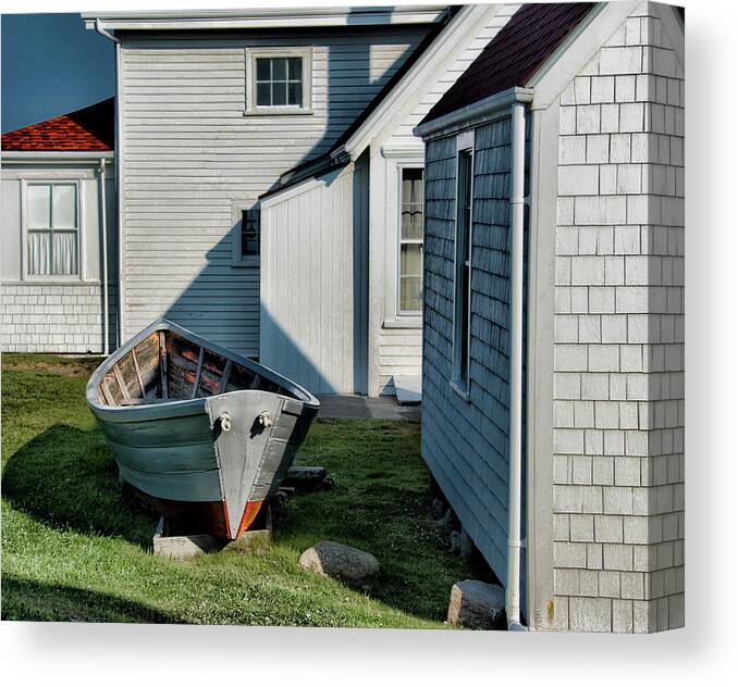 Monhegan Island Canvas Print featuring the photograph Lighthouse Keeper's Dory by George Salter