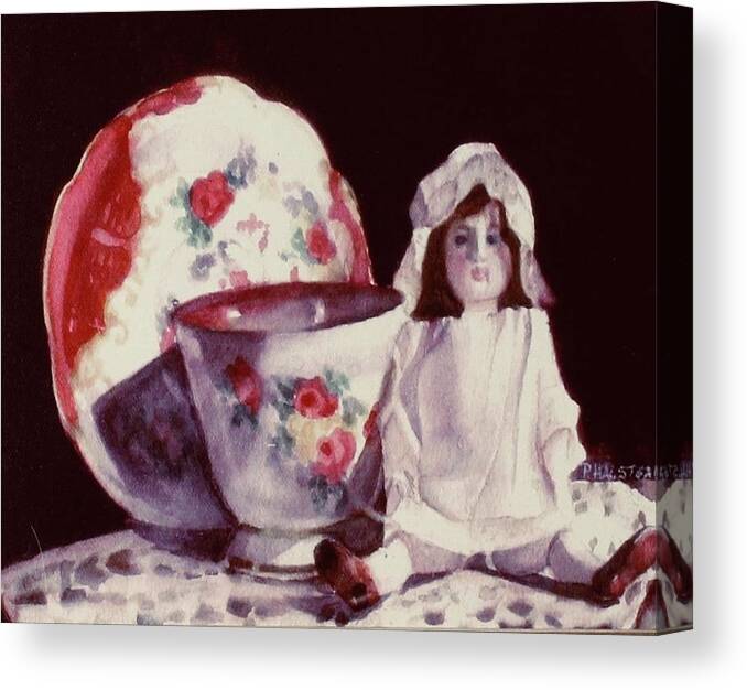 Doll Canvas Print featuring the painting Mamas Doll by Patricia Halstead