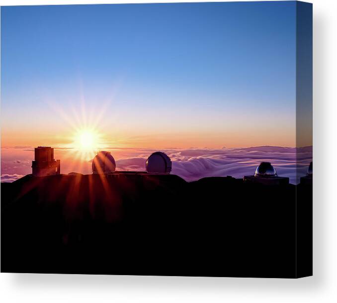 Hawaii Canvas Print featuring the photograph Mauna Kea Sunset 10x8 by William Dickman