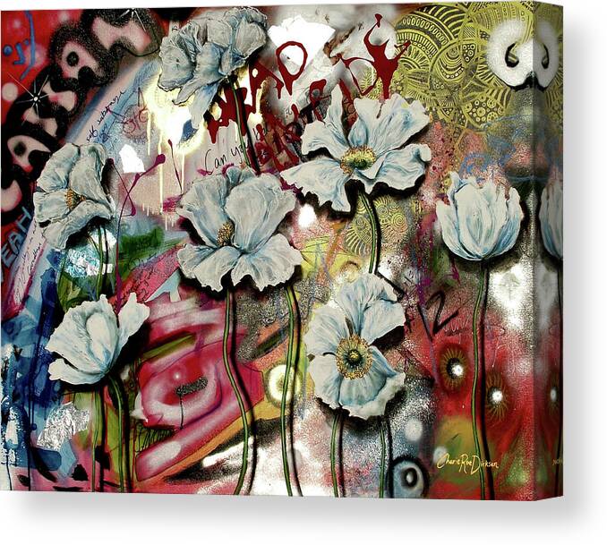 Misery And Mercy Canvas Print featuring the painting Misery And Mercy by Cherie Roe Dirksen