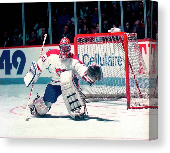 National Hockey League Canvas Print featuring the photograph Montreal Canadiens by Denis Brodeur