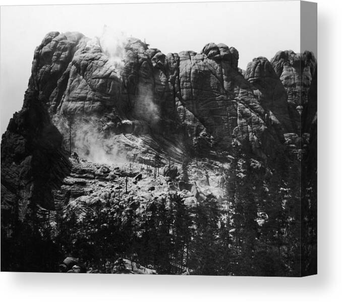 Mt Rushmore National Monument Canvas Print featuring the photograph Mount Rushmore by Fpg