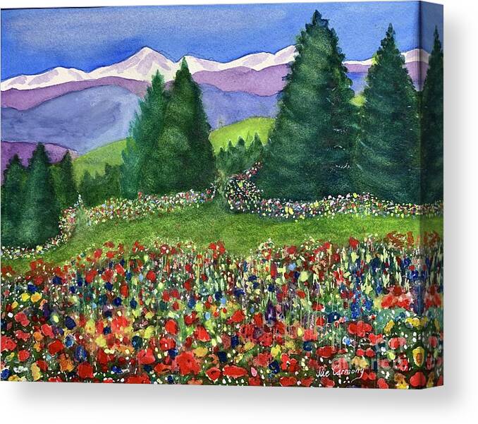 Summer Canvas Print featuring the painting My Heaven on Earth by Sue Carmony