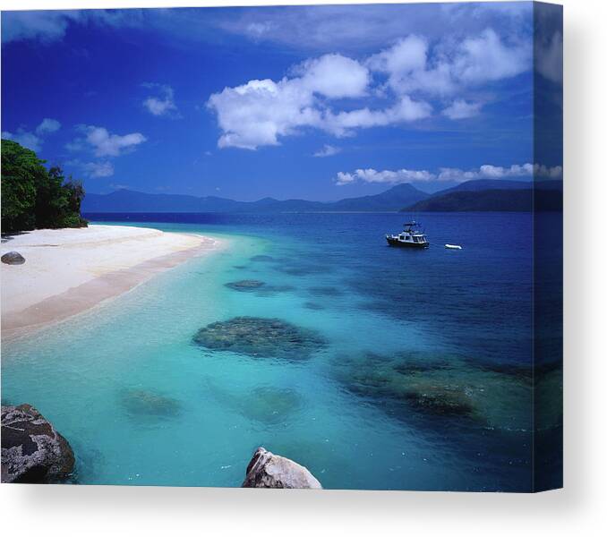 Seascape Canvas Print featuring the photograph Nudey Beach, Fitzroy Island National by Richard I'anson