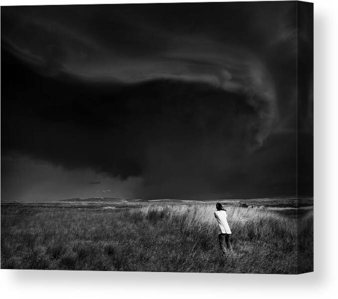Sky Canvas Print featuring the photograph Palouse Storm Arrives by Paul Kammer