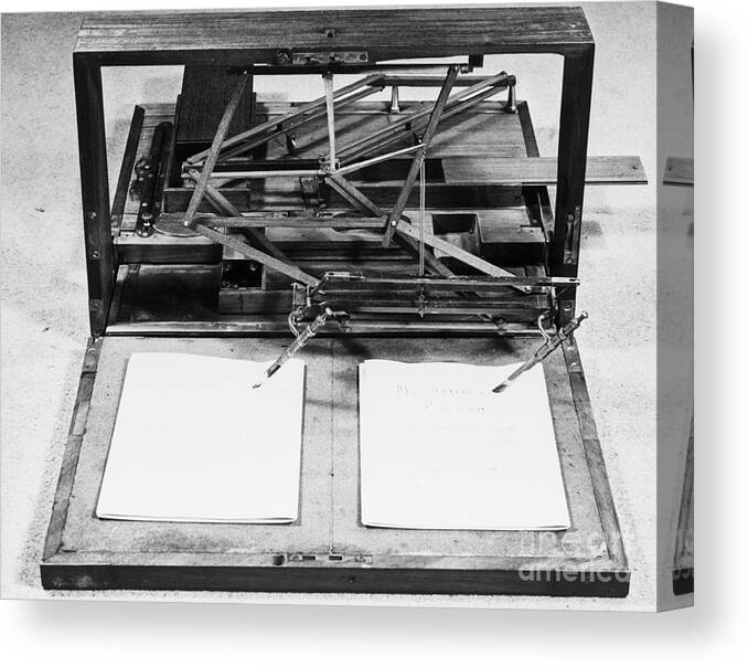 Making Canvas Print featuring the photograph Photo Of Pantograph by Bettmann