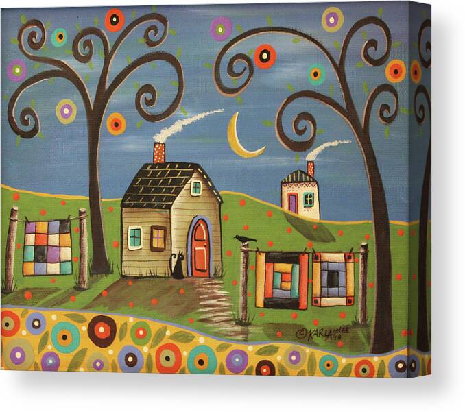 Quilt Love Canvas Print featuring the painting Quilt Love by Karla Gerard