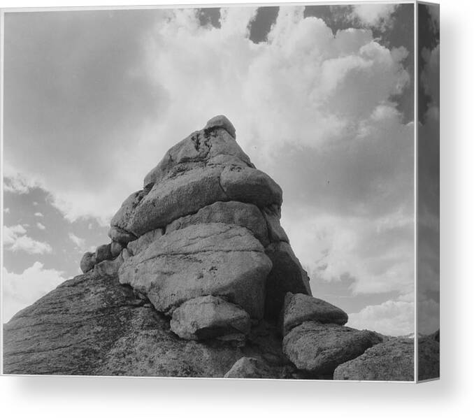 Rock Canvas Print featuring the painting Rock and Cloud Kings River Canyon by Ansel Adams