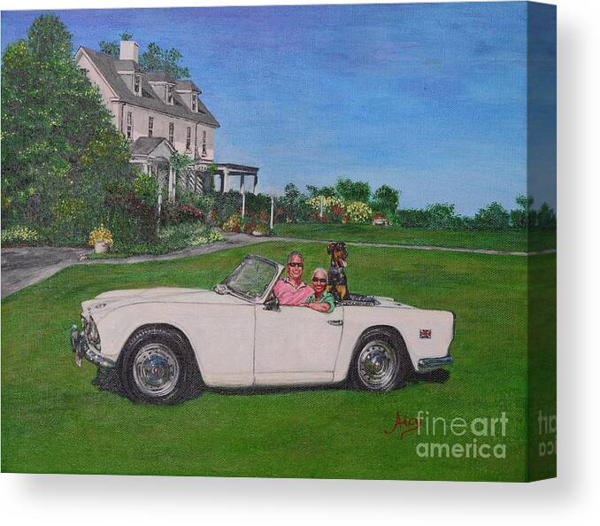 Painting Canvas Print featuring the painting Ruff Ride by Aicy Karbstein