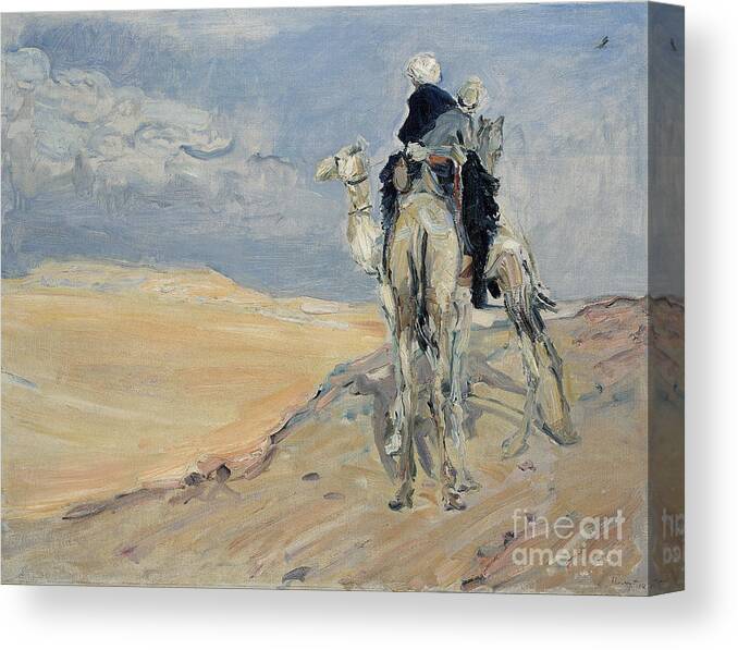 Oil Painting Canvas Print featuring the drawing Sandstorm In The Libyan Desert, 1914 by Heritage Images