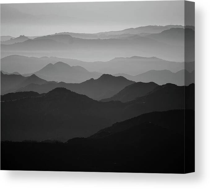 Landscape Canvas Print featuring the photograph Santa Monica Mountains by Brett Harvey