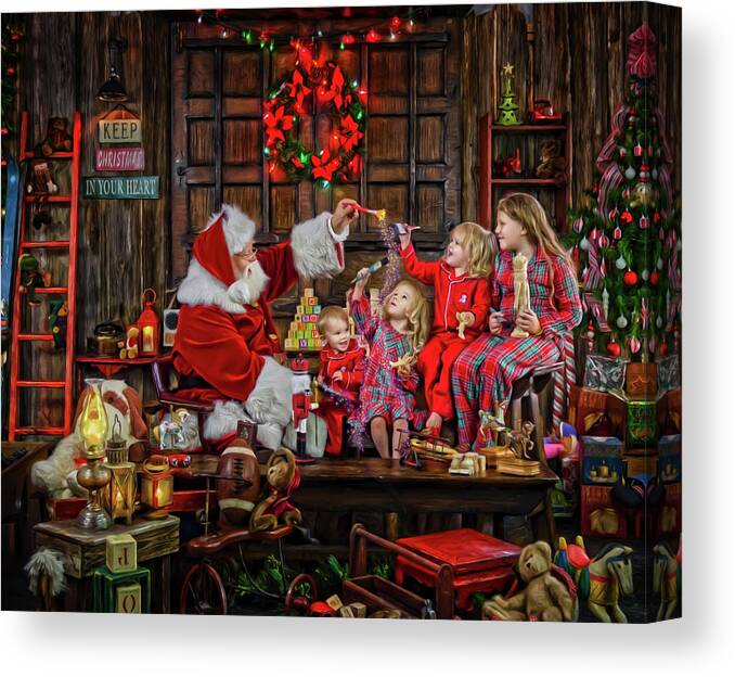 Holiday & Celebrations Canvas Print featuring the mixed media Sd4_9529 by Santa?s Workshop