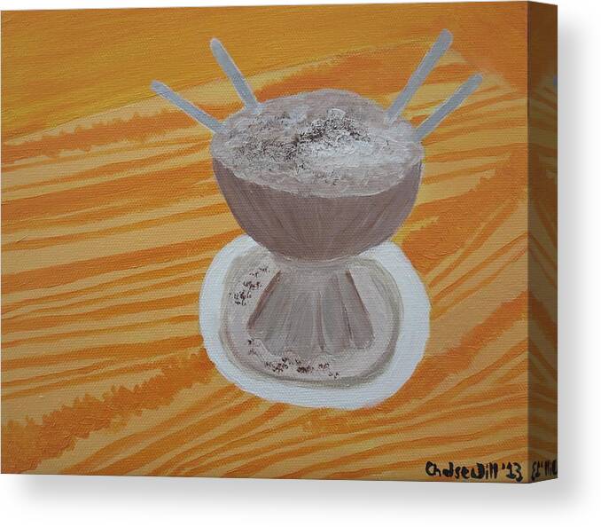  Canvas Print featuring the painting Serendipity Frozen Hot Chocolate #2 by C E Dill