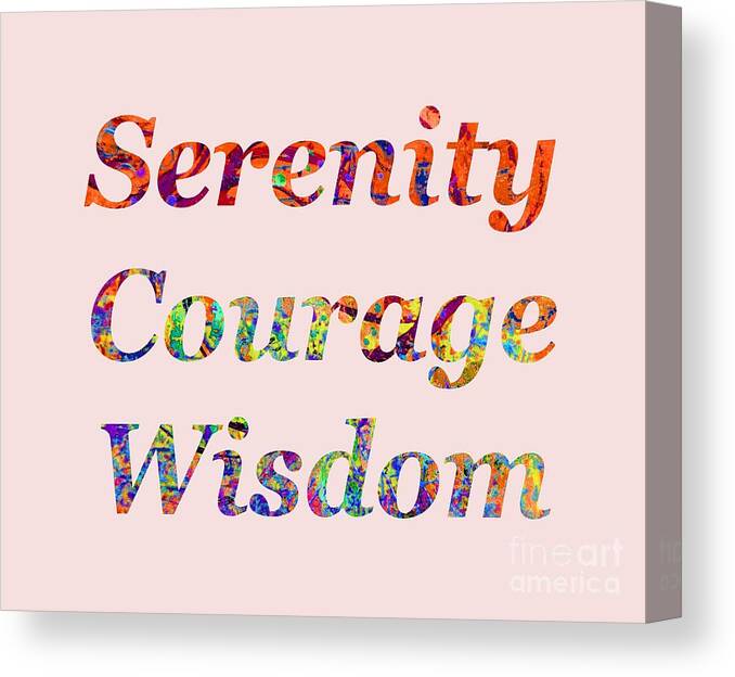 Serenity Canvas Print featuring the painting Serenity Courage Wisdom 1001 by Corinne Carroll