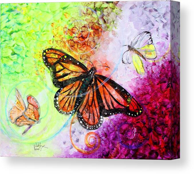 Butterfly Canvas Print featuring the painting Sincere Beauty by J Vincent Scarpace