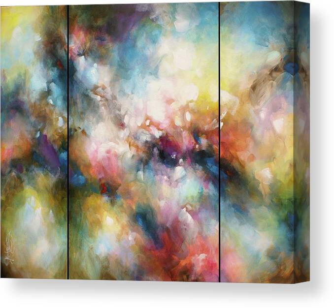 Abstract Canvas Print featuring the painting Soft by Michael Lang