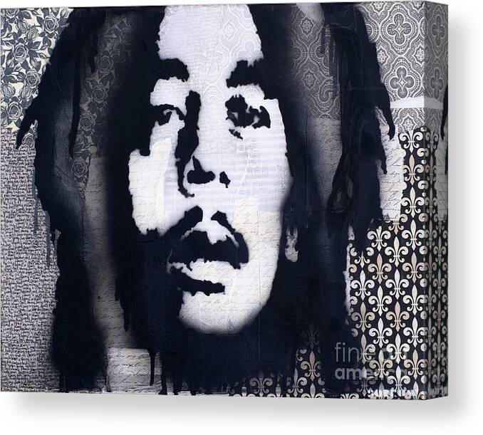  Canvas Print featuring the mixed media Soul Rebel by SORROW Gallery