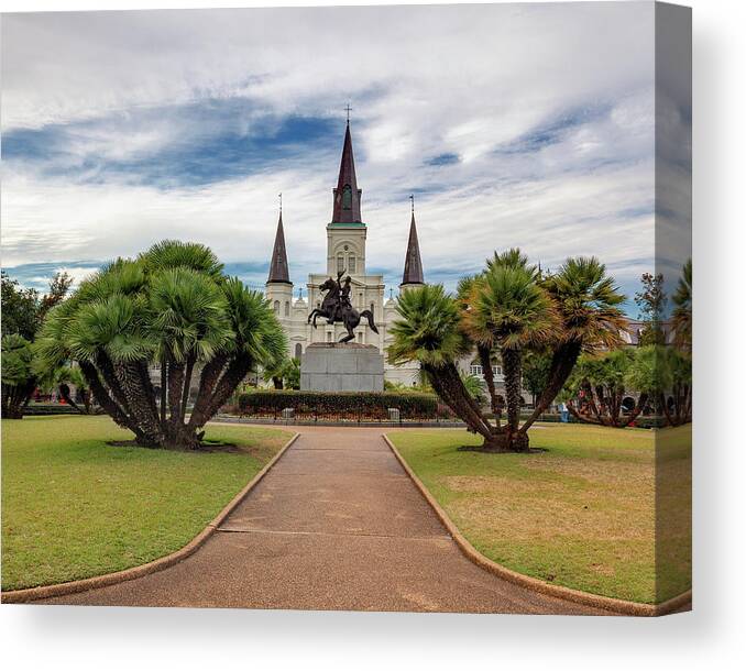 Tranquility Canvas Print featuring the photograph St. Louis Cathedral by Chris Moore - Exploring Light Photography