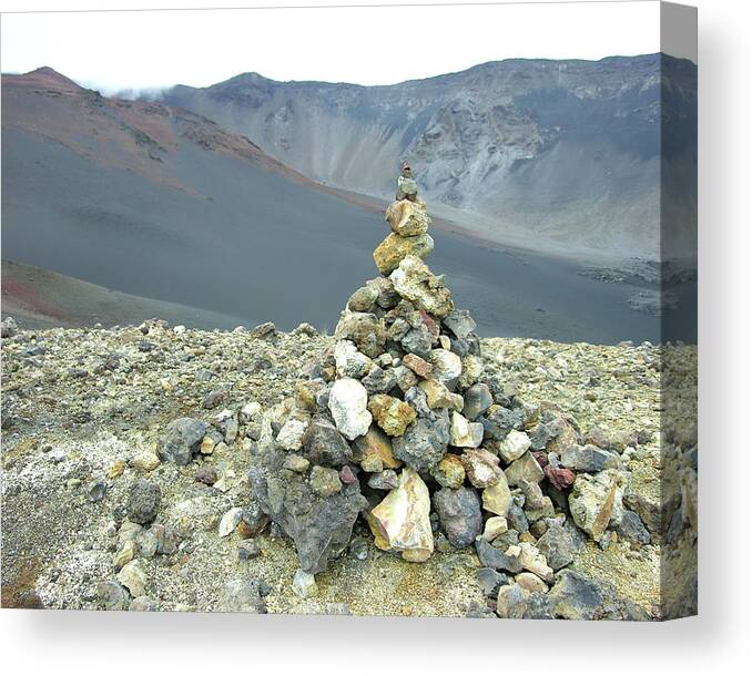 Stone Canvas Print featuring the photograph Stone Shrine by Lupen Grainne