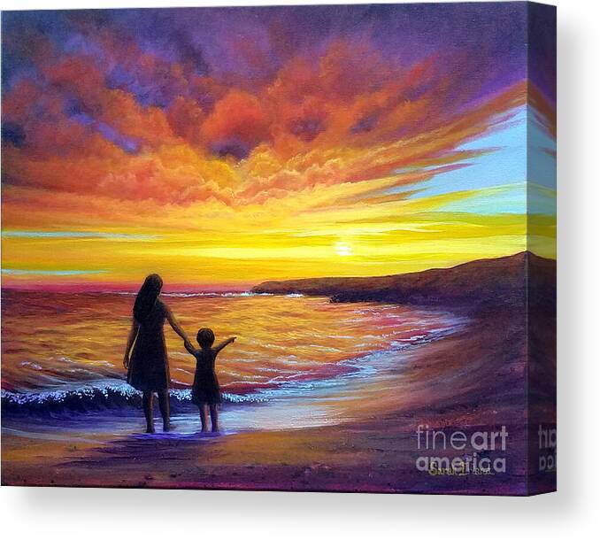 Sunset Canvas Print featuring the painting Sunset Lullaby by Sarah Irland