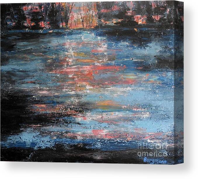 Acrylic Canvas Print featuring the painting Sunset Shadows by Petra Burgmann