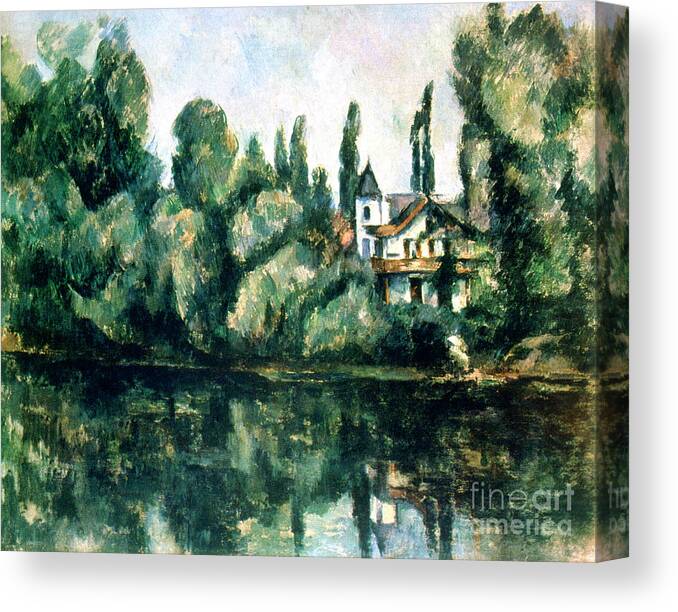Tranquility Canvas Print featuring the drawing The Banks Of The Marne, Villa by Print Collector