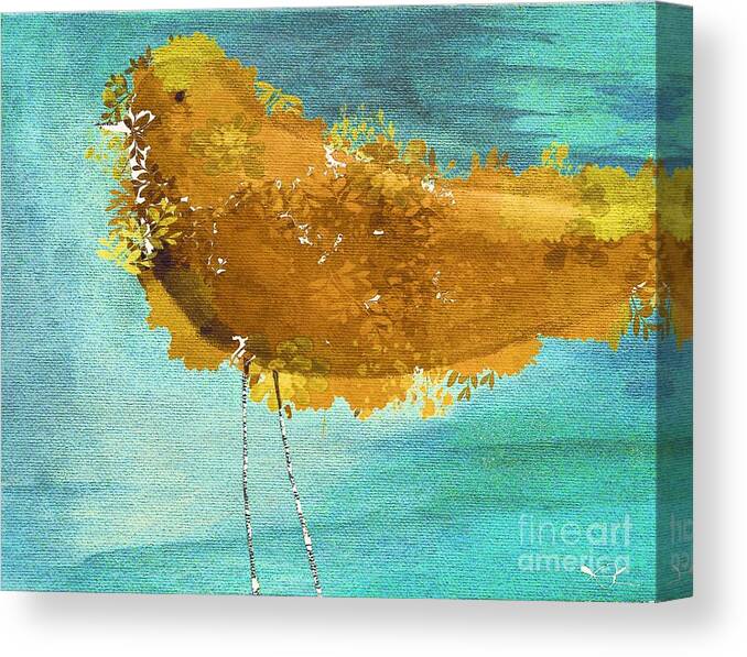 Bird Canvas Print featuring the painting The Bird - 103bc5c by Variance Collections