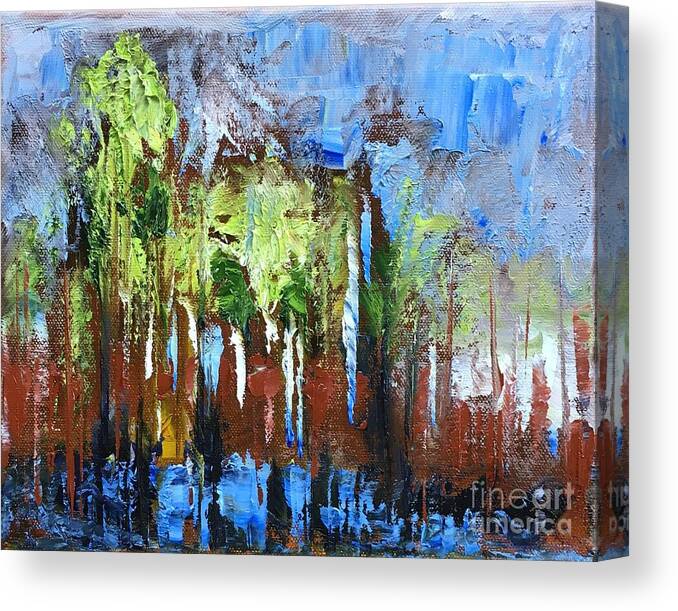 Swamp Canvas Print featuring the painting The Swamp by Alan Metzger