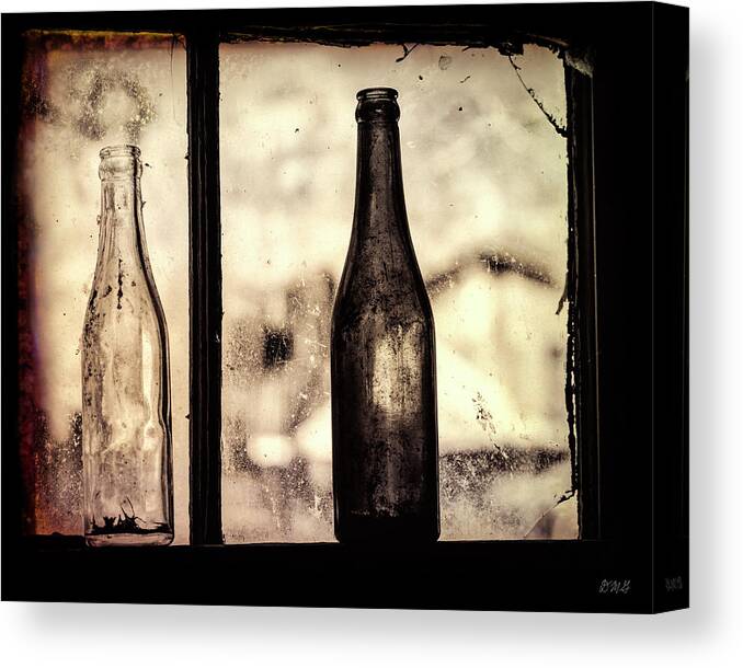 Antique Canvas Print featuring the photograph Two Bottles by David Gordon