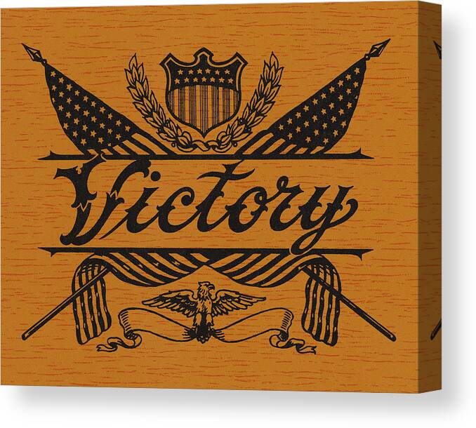 America Canvas Print featuring the drawing Victory Insignia by CSA Images