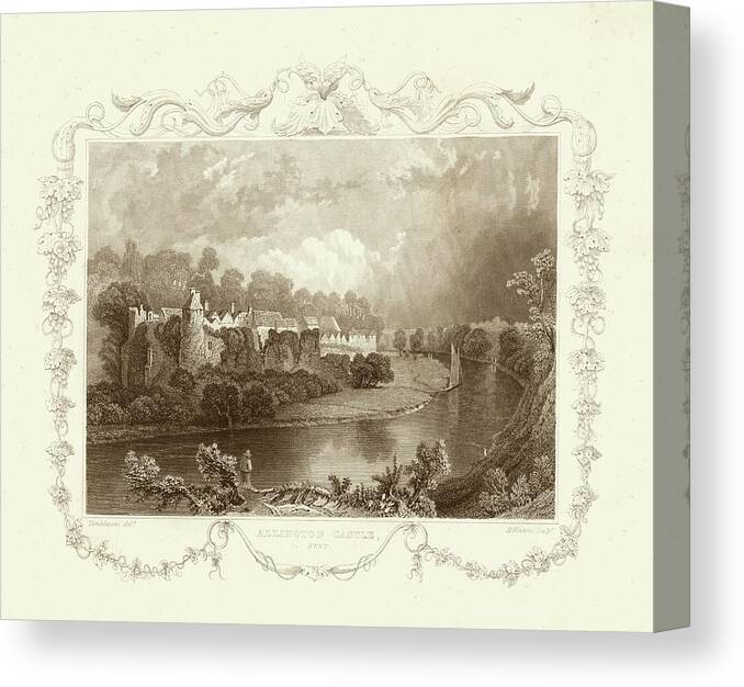 Wag Public Canvas Print featuring the painting Views Of England Vi by Tombleson