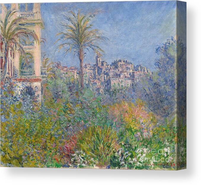 Oil Painting Canvas Print featuring the drawing Villas In Bordighera by Heritage Images