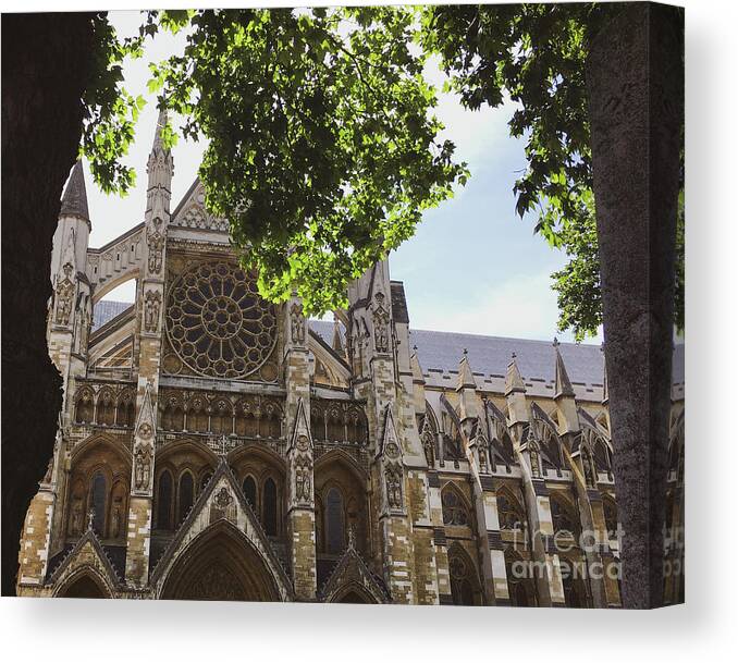 Westiminsterabbey Canvas Print featuring the photograph Westminster Abbey, London, England by Abigail Diane Photography