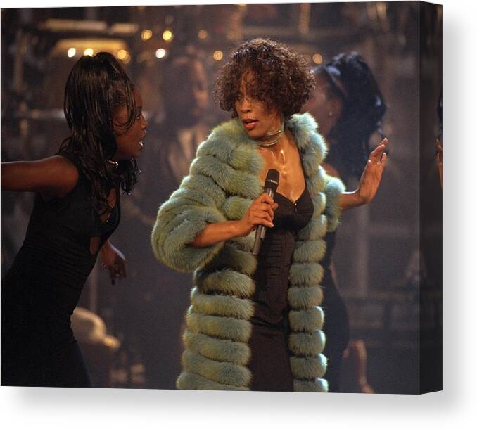 Whitney Houston Canvas Print featuring the photograph Whitney Houston Vh1 Diva Concert by New York Daily News Archive