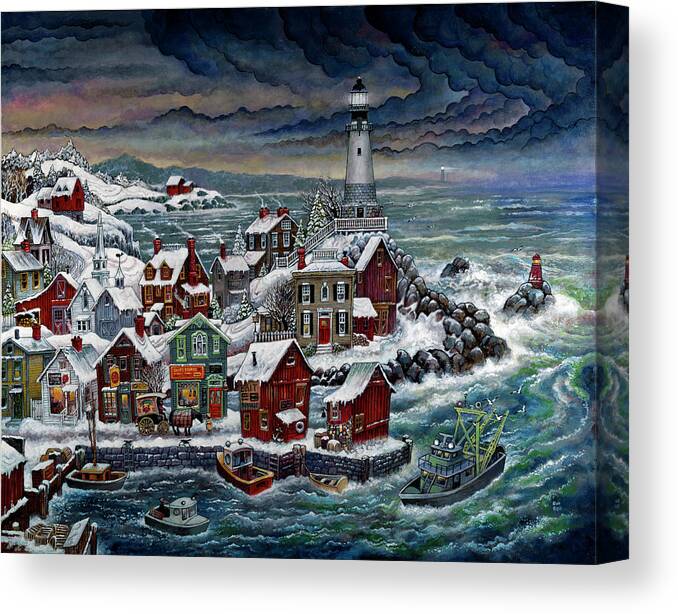 Winter Light
Coastal Canvas Print featuring the painting Winter Light by Bill Bell