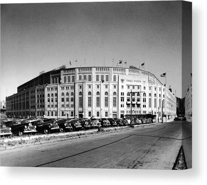 1950-1959 Canvas Print featuring the photograph Yankee Stadium by Frederic Lewis