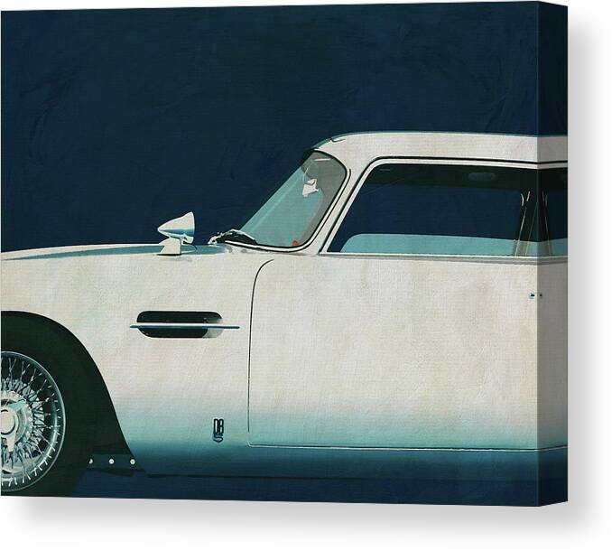 Aston Martin Canvas Print featuring the painting Aston Martin DB5 #1 by Jan Keteleer