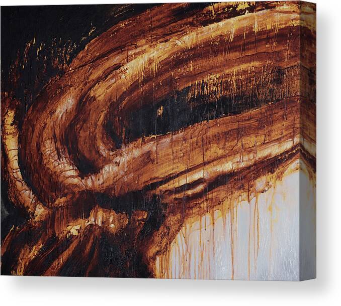 Abstract Canvas Print featuring the painting Bridge to Nowhere #1 by Sv Bell