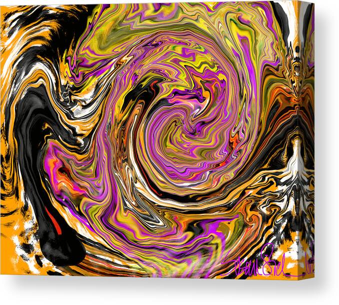  Canvas Print featuring the digital art Jitterybug by Susan Fielder