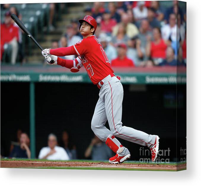 People Canvas Print featuring the photograph Mike Clevinger #1 by Ron Schwane