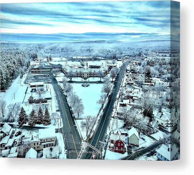  Canvas Print featuring the photograph Spaulding High School #1 by John Gisis