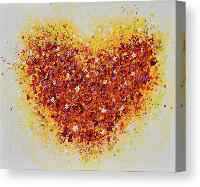 Heart Canvas Print featuring the painting Summer Love by Amanda Dagg
