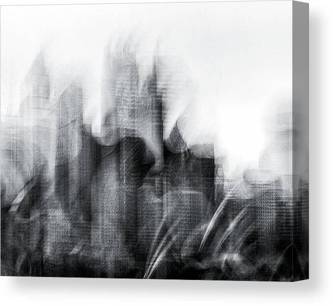 Monochrome Canvas Print featuring the photograph The Arrival by Grant Galbraith
