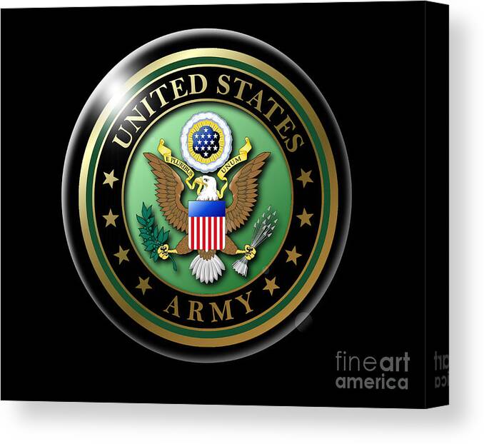 Us Canvas Print featuring the digital art US Army #1 by Bill Richards