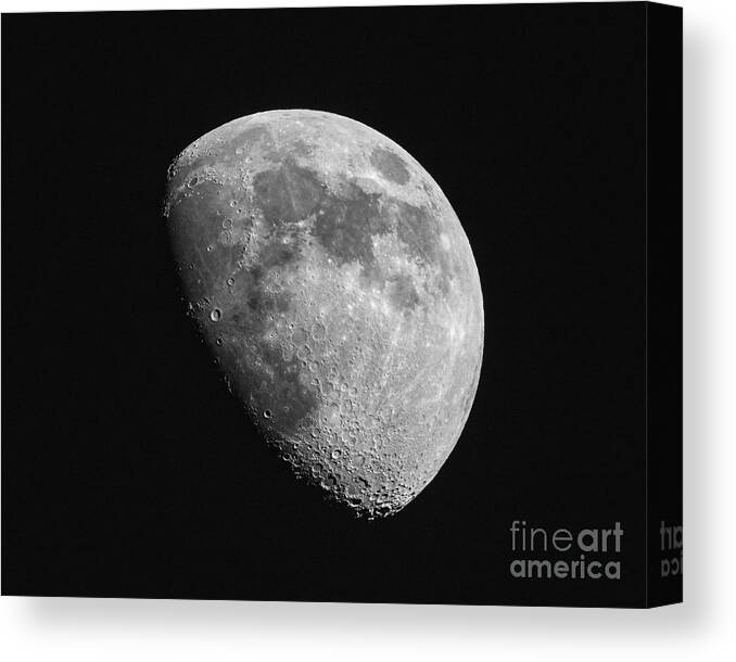 2020 Canvas Print featuring the photograph Waxing Gibbous Moon #1 by Craig Shaknis
