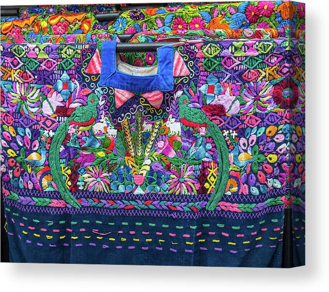 Blouse Canvas Print featuring the photograph Woven Vibrance #2 by Leslie Struxness