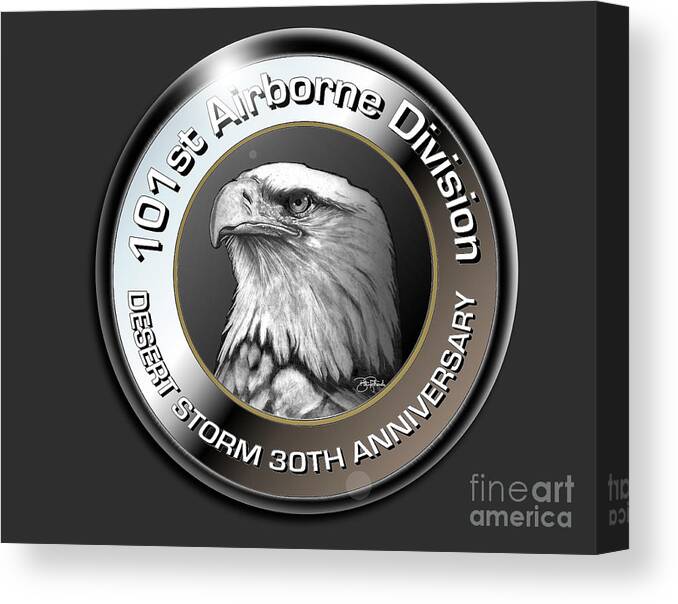 101 Canvas Print featuring the digital art 101st Airborne Division by Bill Richards