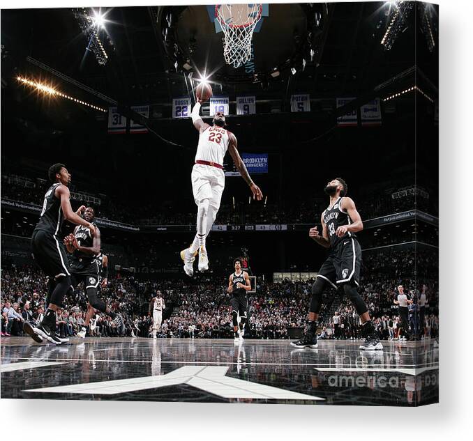 Nba Pro Basketball Canvas Print featuring the photograph Lebron James by Nathaniel S. Butler