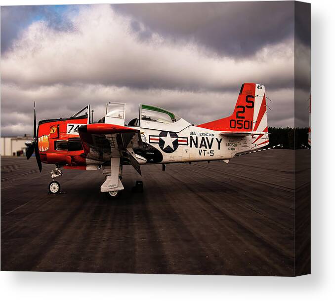 North American Aviation Snj-4 Canvas Print featuring the photograph North American Aviation SNJ-4 #2 by Flees Photos